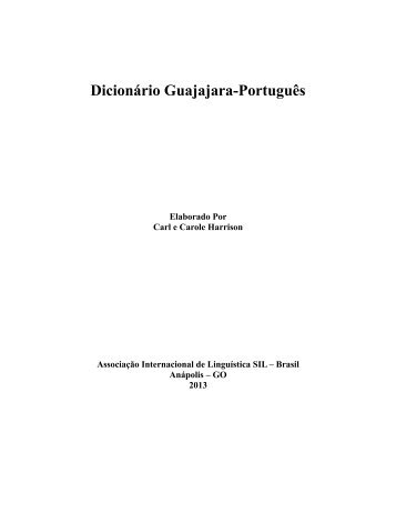 DICIONÃRIO GUAJAJARA-PORTUGUÃS