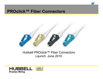 PROclickâ¢ Fiber Connectors - Hubbell Premise Wiring