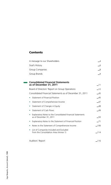 Sisal Annual Report 2011 - Permira