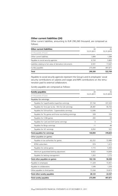 Sisal Annual Report 2011 - Permira