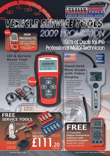 100's of Deals for the Professional Motor Technician .20