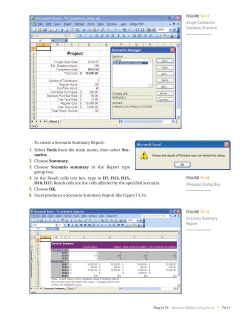 T4 Decision Making Using Excel - Computer and Information Science