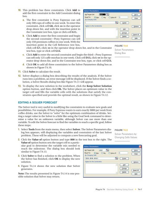 T4 Decision Making Using Excel - Computer and Information Science