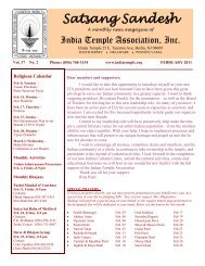 maha shivratri celebration - India Temple Association