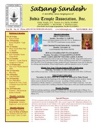 Indian Cultural Center - India Temple Association