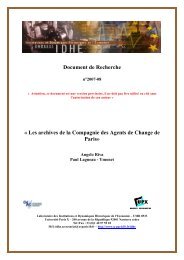 Les archives de la Compagnie des Agents de Change de Paris