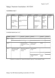 Bijlage 3 - BA Geschiedenis - Schema en vakken