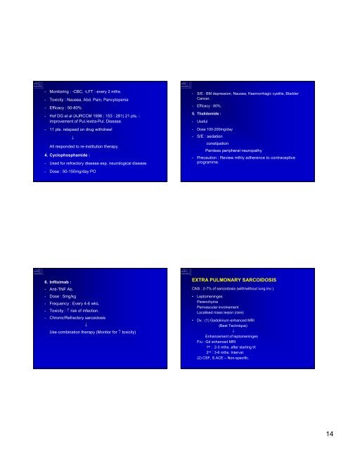 Current Controversies & Update of Sarcoidosis