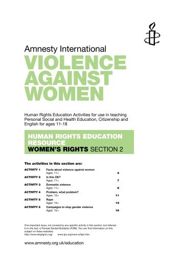 VIOLENCE AGAINST WOMEN - Amnesty International