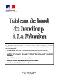 Tableau de bord du handicap Ã  la RÃ©union, novembre 2004.