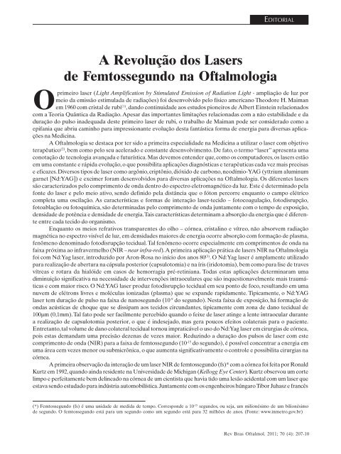 Jul-Ago - Sociedade Brasileira de Oftalmologia