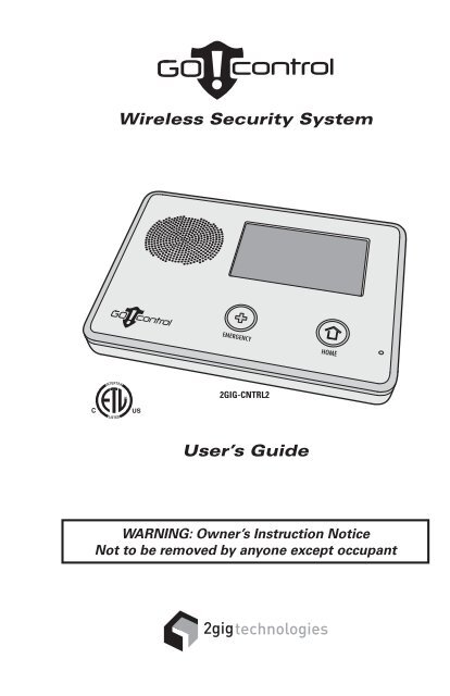 Go control sale wireless security system