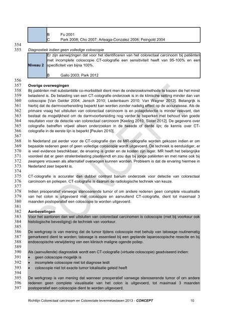 Conceptrichtlijn colorectaal carcinoom 2013 - Oncoline