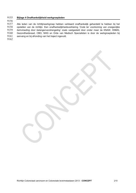 Conceptrichtlijn colorectaal carcinoom 2013 - Oncoline