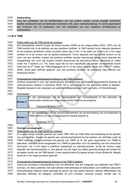 Conceptrichtlijn colorectaal carcinoom 2013 - Oncoline