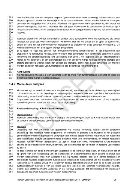 Conceptrichtlijn colorectaal carcinoom 2013 - Oncoline