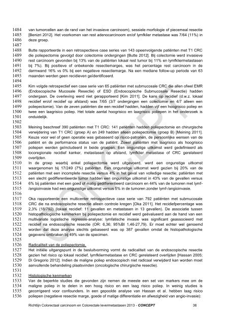 Conceptrichtlijn colorectaal carcinoom 2013 - Oncoline