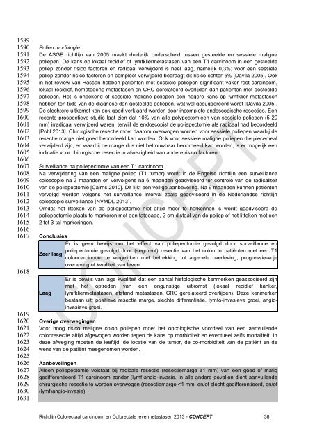 Conceptrichtlijn colorectaal carcinoom 2013 - Oncoline