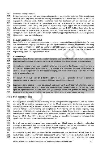 Conceptrichtlijn colorectaal carcinoom 2013 - Oncoline