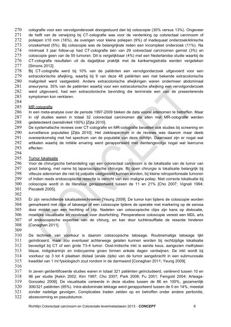 Conceptrichtlijn colorectaal carcinoom 2013 - Oncoline