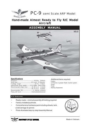 PC-9 46 ARF Manual - Spektrum