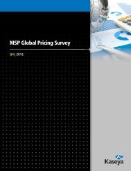 MSP Global Pricing Survey - Kaseya