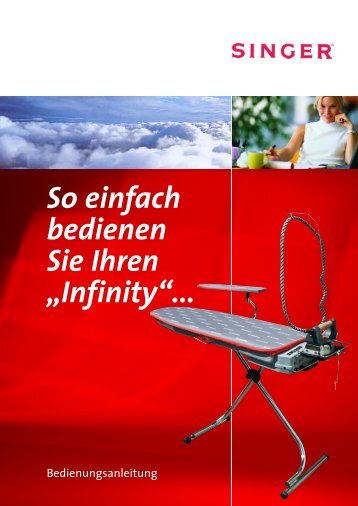 Anleitungsbuch Bügeltisch Singer Infinity 12.05