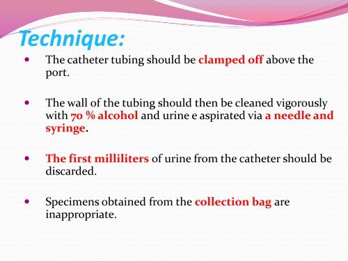 Urine samples