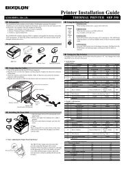 Printer Installation Guide - BIXOLON