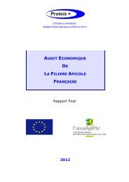 Audit officiel 2012 de la filière apicole réalisé par le cabinet Proteis, à