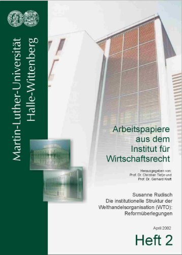 Institutionelle Struktur der Welthandelsorganisation - Institut fÃ¼r ...