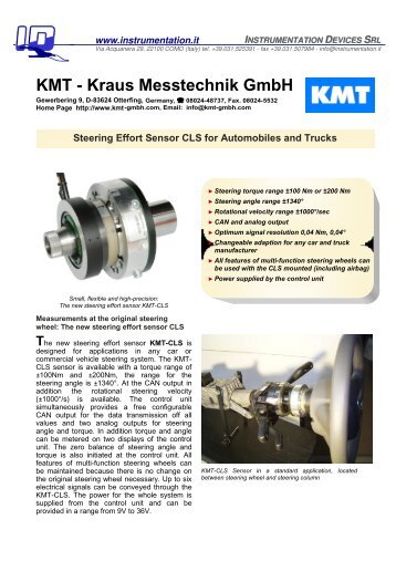 KMT - Kraus Messtechnik GmbH - Instrumentation Devices