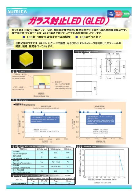 ガラス封止LED(GLED) - Sumita Optical Glass