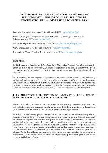 Un compromiso de servicio común