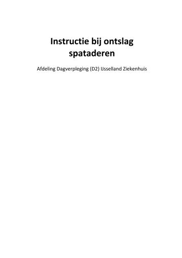 Instructie bij ontslag spataderen - IJsselland Ziekenhuis