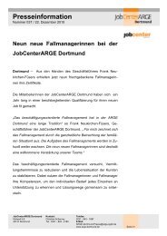 Neun neue Fallmanagerinnen bei der JobCenterARGE Dortmund