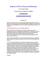 Response to NIST on Energy and Momentum - Journal of 9/11 Studies