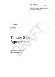 Timber Sale Agreement - VicForests