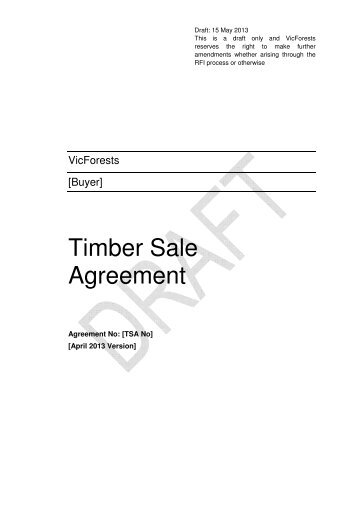 Timber Sale Agreement - VicForests