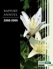 Rapport annuel 2008-2009 - Institut de recherche en biologie ...
