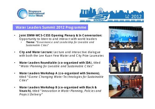 Singapore International Water Week 2012