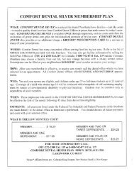 Comfort Dental Gold Membership Plan