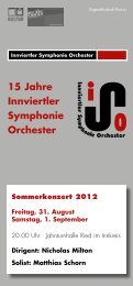 15 Jahre Innviertler Symphonie Orchester