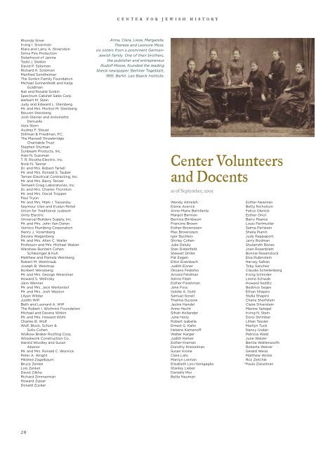 Annual Report - Center for Jewish History