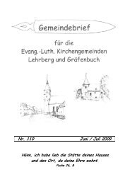 Gemeindebrief Nr. 110 - Kindergarten Guter Hirte Lehrberg