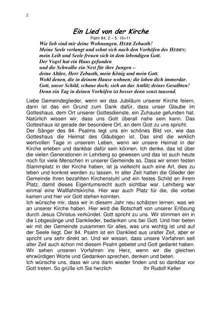 Gemeindebrief Nr. 110 - Kindergarten Guter Hirte Lehrberg