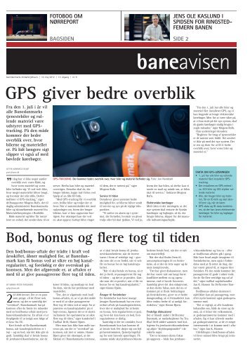 GPS giver bedre overblik - Banedanmark