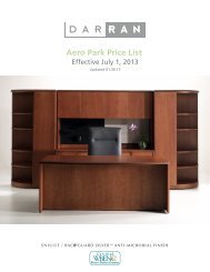 download the Aero Park price list - DARRAN Furniture Industries