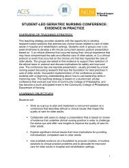 student-led geriatric nursing conference: evidence in practice