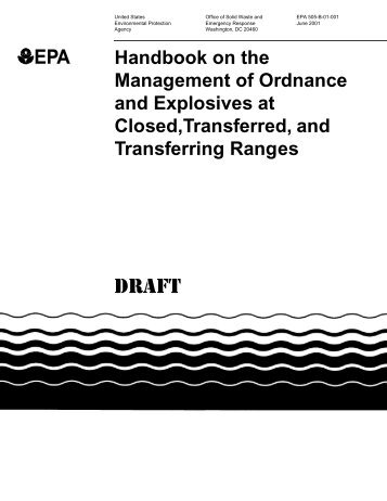 Handbook on the Management of Unexploded Ordnance at Closed ...